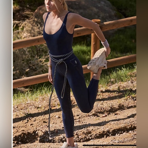 FP Movement by Free People Pants - NWOT Free People Good Karma Onesie in Deepest Navy